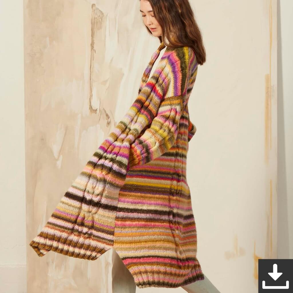 Lang Yarns Pattern Gestreifter Mantel Strickanleitung - Lang Yarns (PDF) Lieblingsgarn