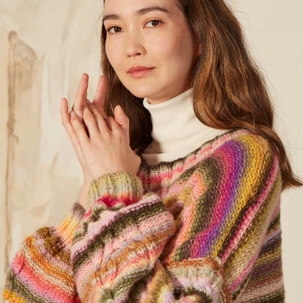 Lang Yarns Pattern Streifenpullover mit Zopfmuster Strickanleitung - Lang Yarns (PDF) Lieblingsgarn