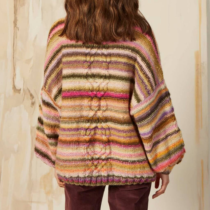 Lang Yarns Pattern Streifenpullover mit Zopfmuster Strickanleitung - Lang Yarns (PDF) Lieblingsgarn