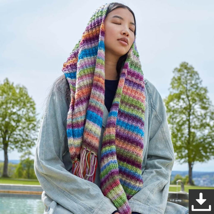 Bunter Schal Strickanleitung - Lang Yarns (PDF)