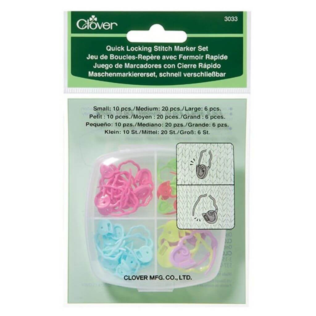 Clover Clover Maschenmarkierer schnell verschließbar 1 Set Lieblingsgarn