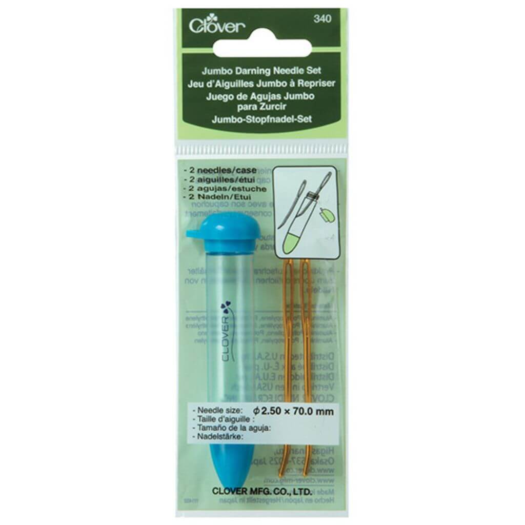 Clover Clover Stopfnadel-Set Jumbo blau 2 St Lieblingsgarn