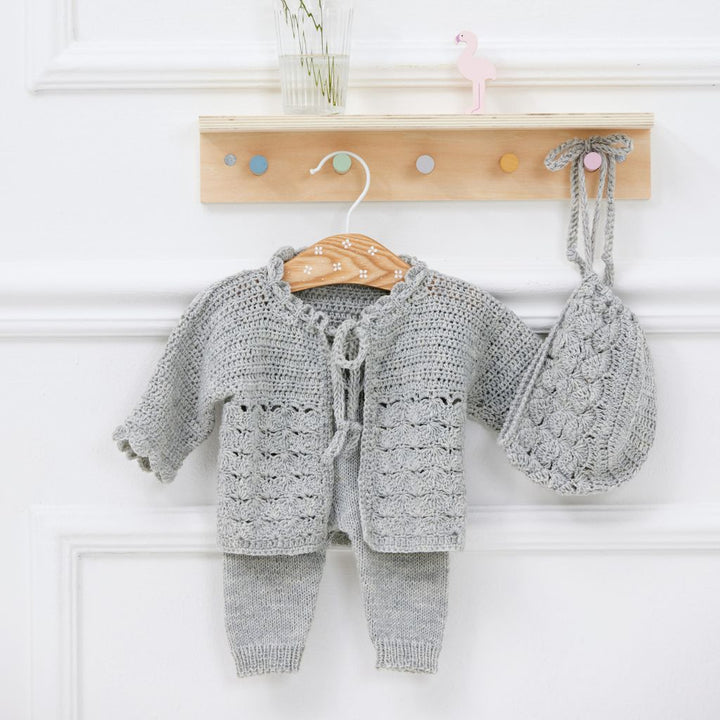Lana Grossa Cool Wool Baby Häkeljäckchen - Lana Grossa Infanti Nr. 20 Modell 28 Lieblingsgarn