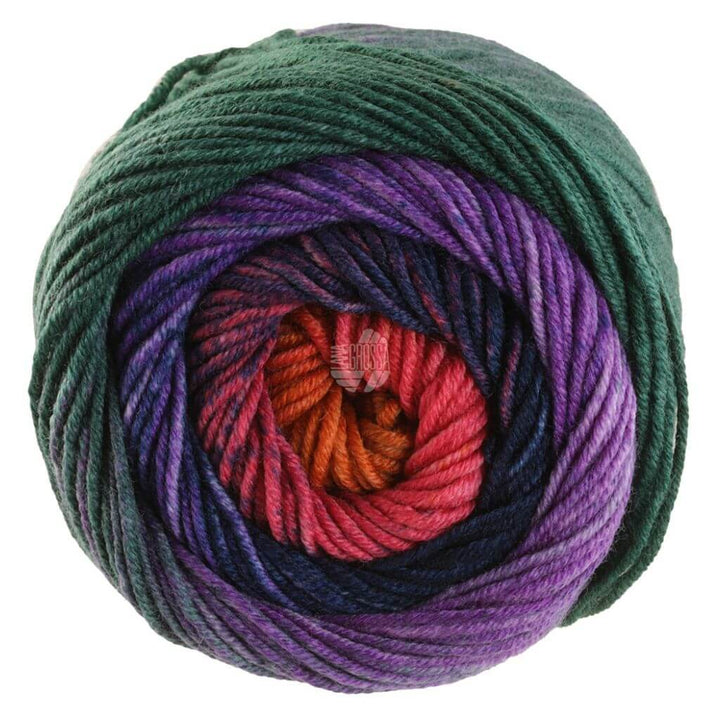 Lana Grossa 4037 - Waldgrün/Violett/Nachtblau/Pink/Himbeer/ Orange/Oliv Lana Grossa Cool Wool Big Color 100g Lieblingsgarn