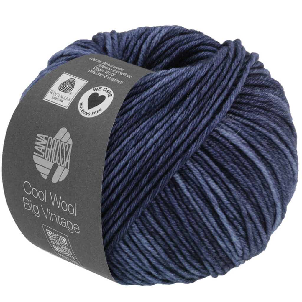 Lana Grossa Cool Wool Big Vintage 7166 - Dunkelblau Lieblingsgarn