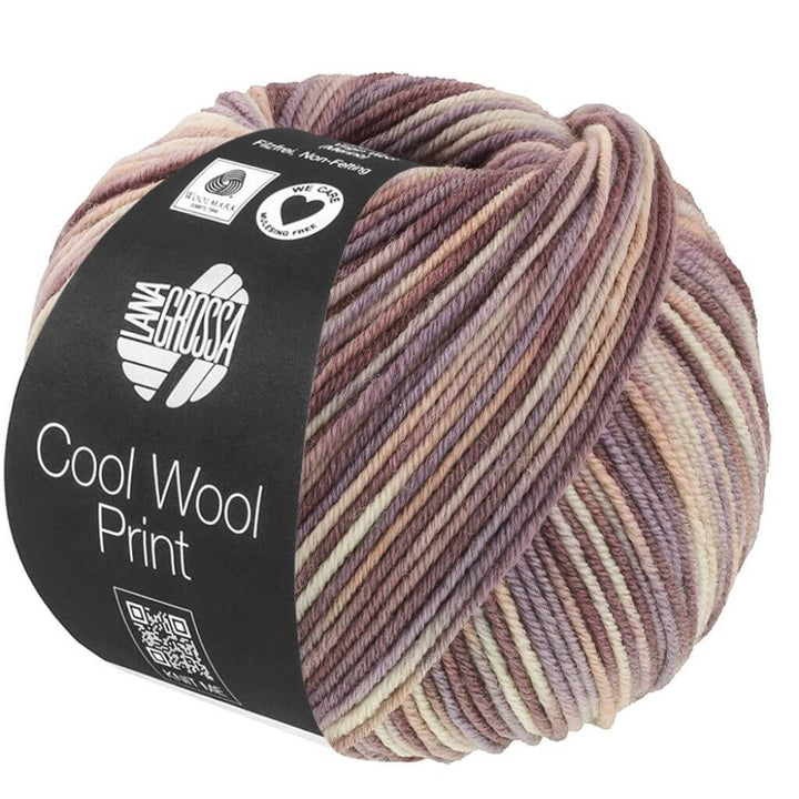 Lana Grossa 845 - Grège/Beige/Mauve/Taupe/Graubraun Lana Grossa Cool Wool Print 50g Lieblingsgarn