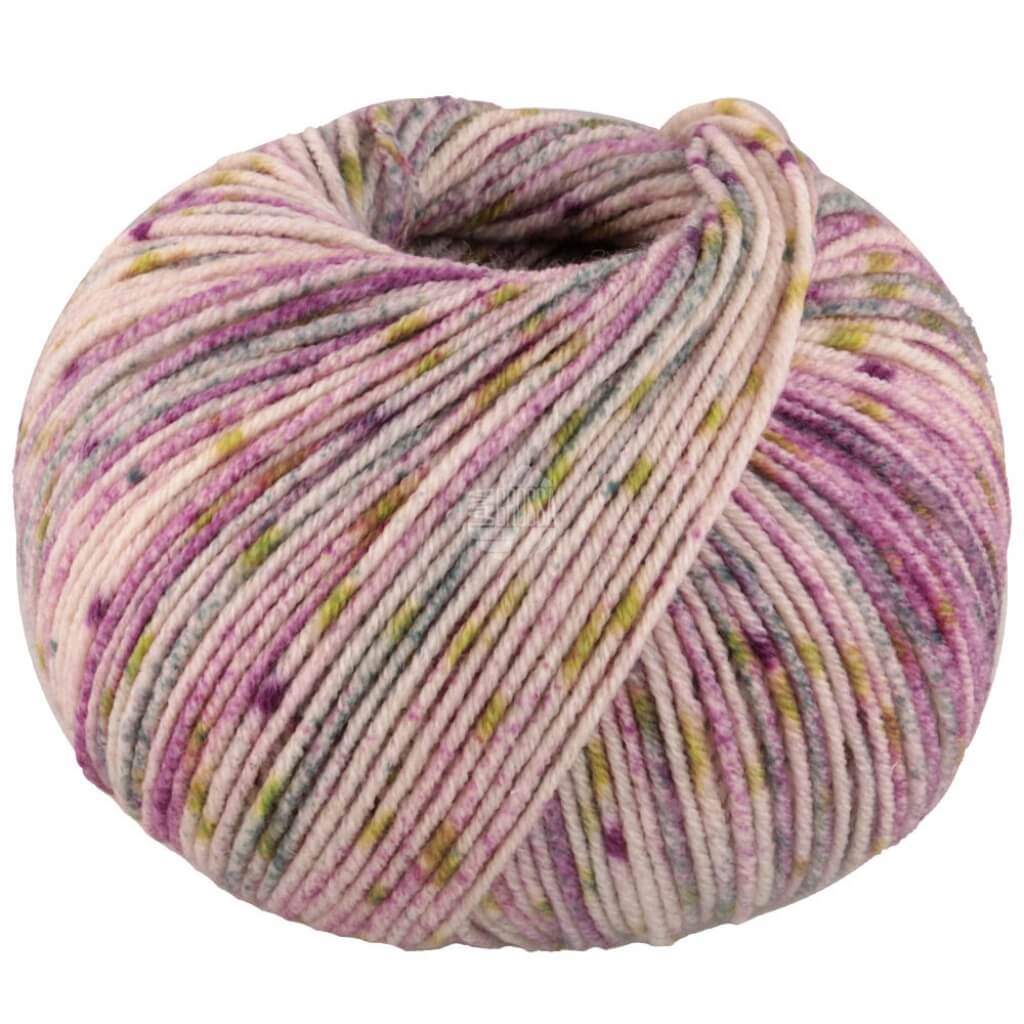 Lana Grossa 5003 - Creme/Dunkelfuchsia/Dunkelgrau/Senf Lana Grossa Cool Wool Spots Lieblingsgarn