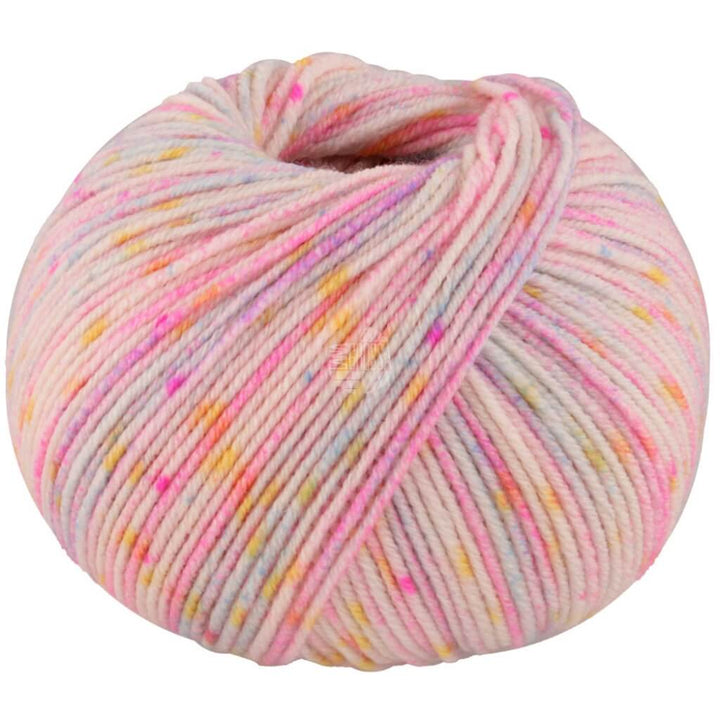 Lana Grossa 5004 - Creme/Pink/Rosé/Gelb/Hellblau Lana Grossa Cool Wool Spots Lieblingsgarn