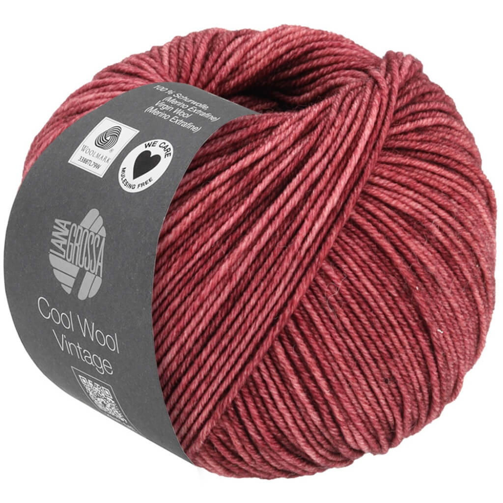 Lana Grossa Cool Wool Vintage 7364 - Burgund Lieblingsgarn