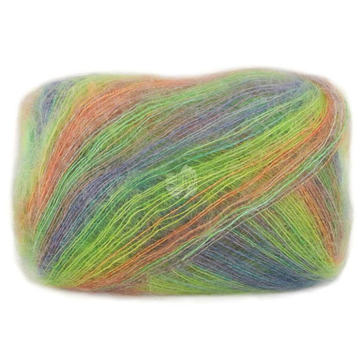 Lana Grossa 102 - Orange/Grün/Gelbgrün/Blauviolett/Graubraun Lana Grossa Cottonhair Lieblingsgarn