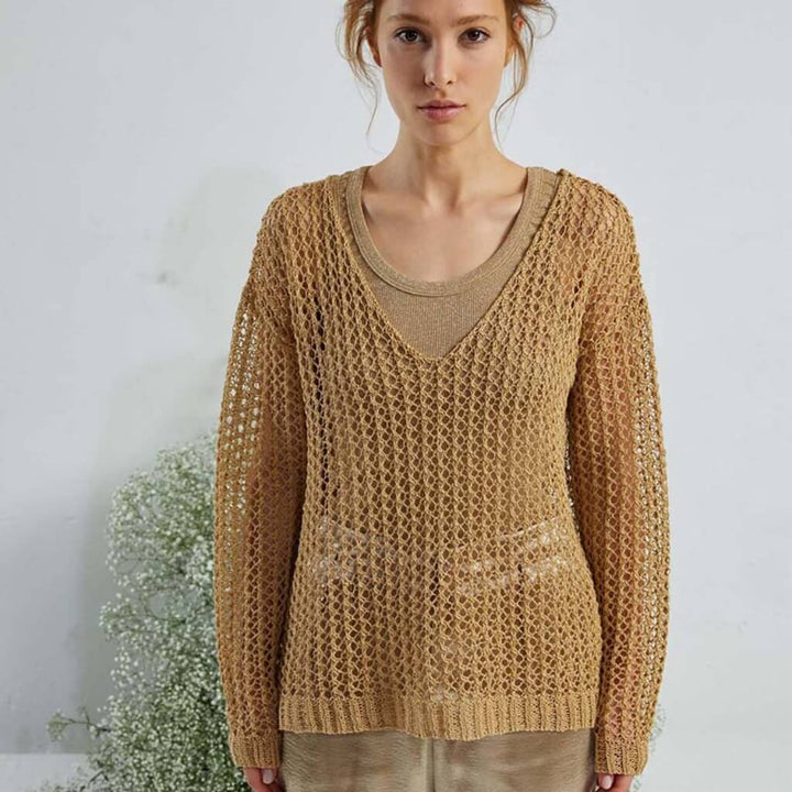 Lang Yarns Pattern Durchlässiger Pullover Strickanleitung - Lang Yarns (PDF) Lieblingsgarn