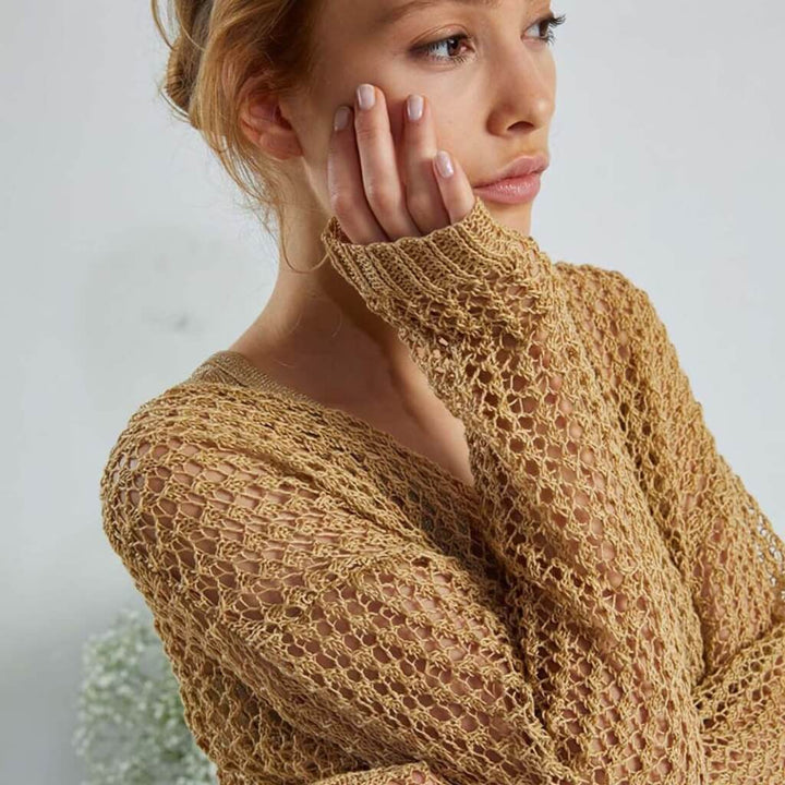 Lang Yarns Pattern Durchlässiger Pullover Strickanleitung - Lang Yarns (PDF) Lieblingsgarn