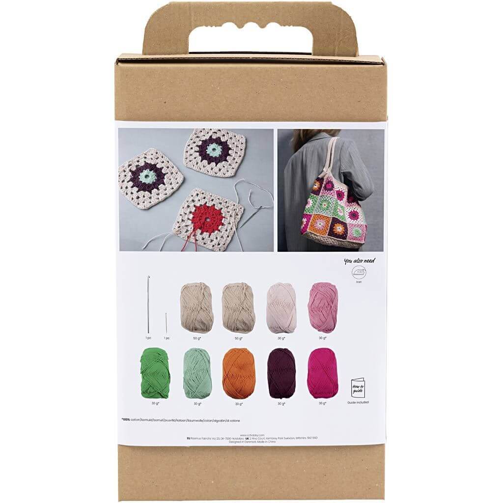 Creativ Company Creativ Company Kreativ-Set Häkeln Granny-Square-Tasche Lieblingsgarn