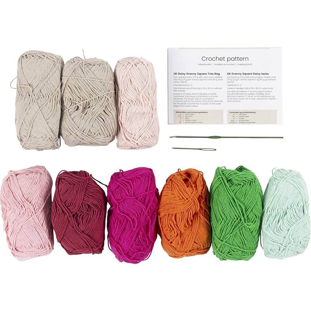 Creativ Company Creativ Company Kreativ-Set Häkeln Granny-Square-Tasche Lieblingsgarn