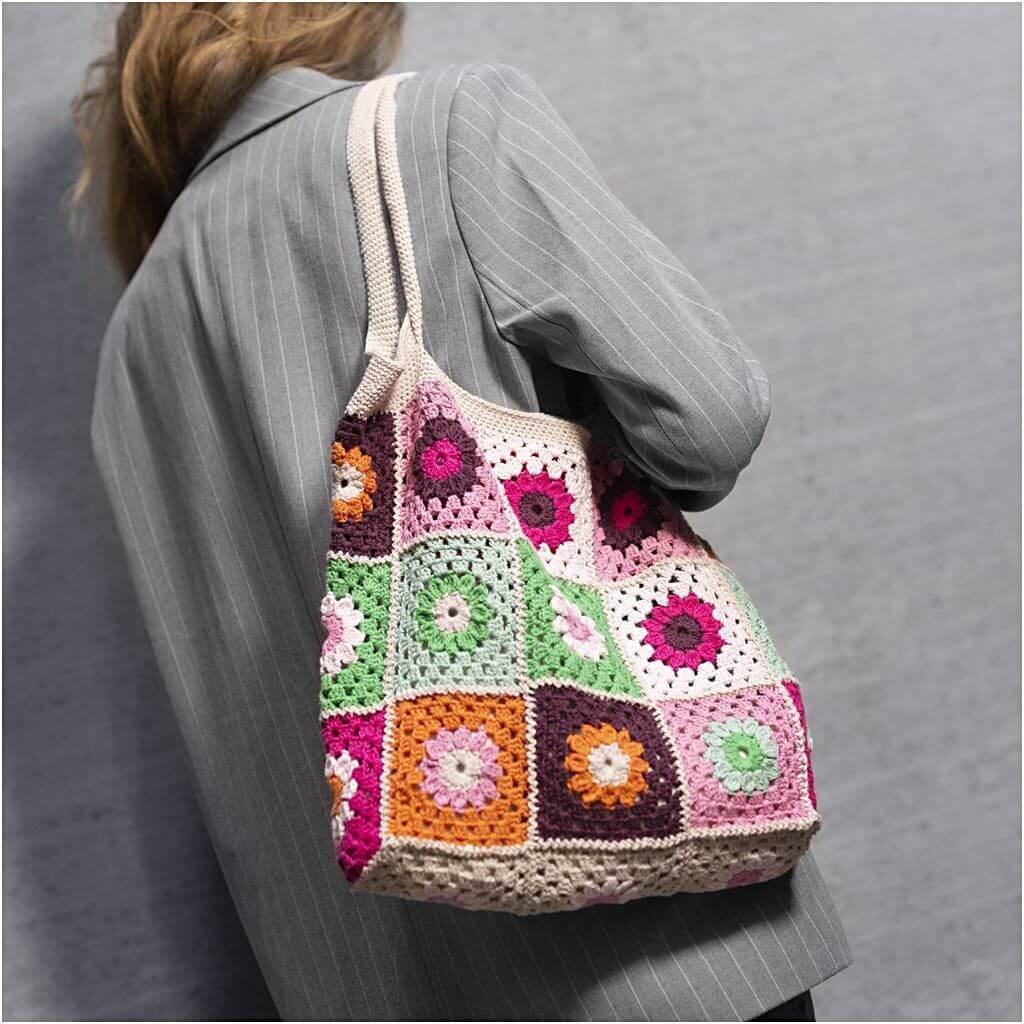 Creativ Company Creativ Company Kreativ-Set Häkeln Granny-Square-Tasche Lieblingsgarn