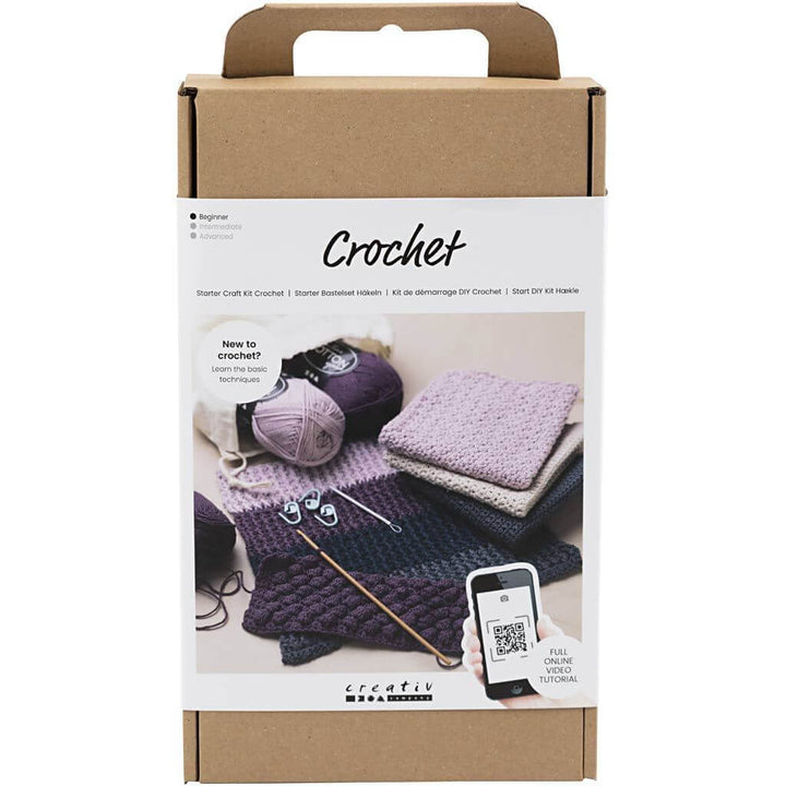 Creativ Company Creativ Company Starter Kreativ Set Häkeln, Taschen, Sortierte Farben, 1 Pck Lieblingsgarn