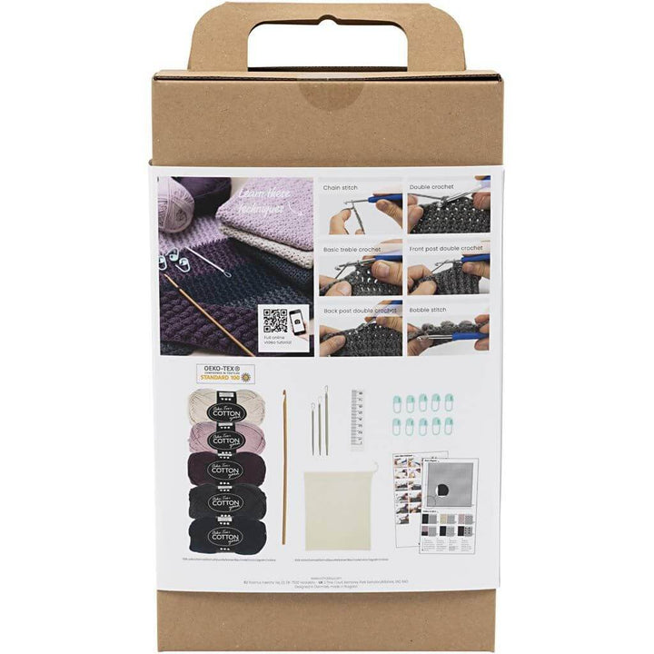 Creativ Company Creativ Company Starter Kreativ Set Häkeln, Taschen, Sortierte Farben, 1 Pck Lieblingsgarn