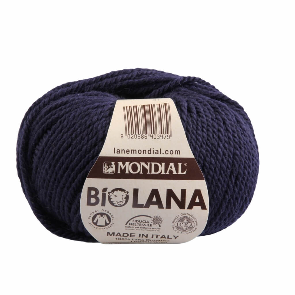 Lane Mondial 417 - Marine Lane Mondial Bio Lana 50g - Bio Wolle Lieblingsgarn