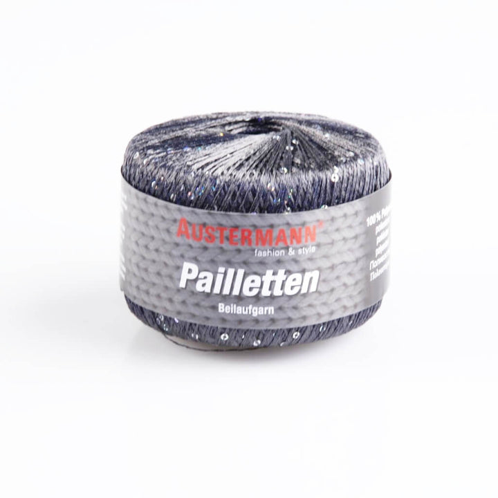 Austermann 2 - Anthrazit Austermann Pailletten 25g Beilaufgarn Lieblingsgarn