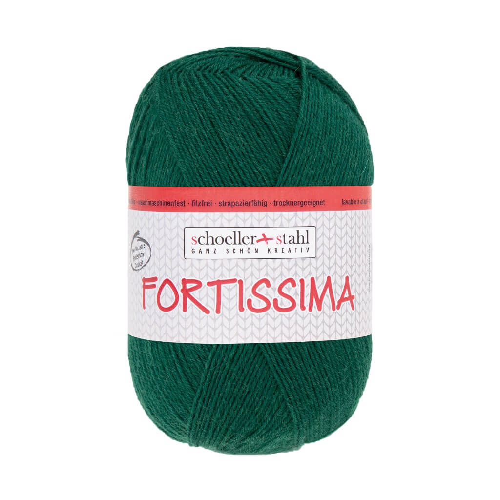 Schoeller + Stahl 2092 - Dunkelgrün Schoeller + Stahl Fortissima Socka 100 - Sockenwolle Lieblingsgarn