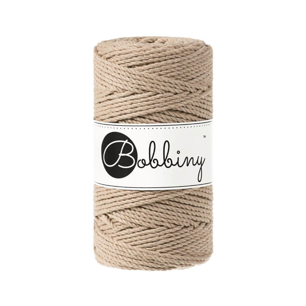 Bobbiny Sand Bobbiny Makramee Garn 3mm gedreht Lieblingsgarn