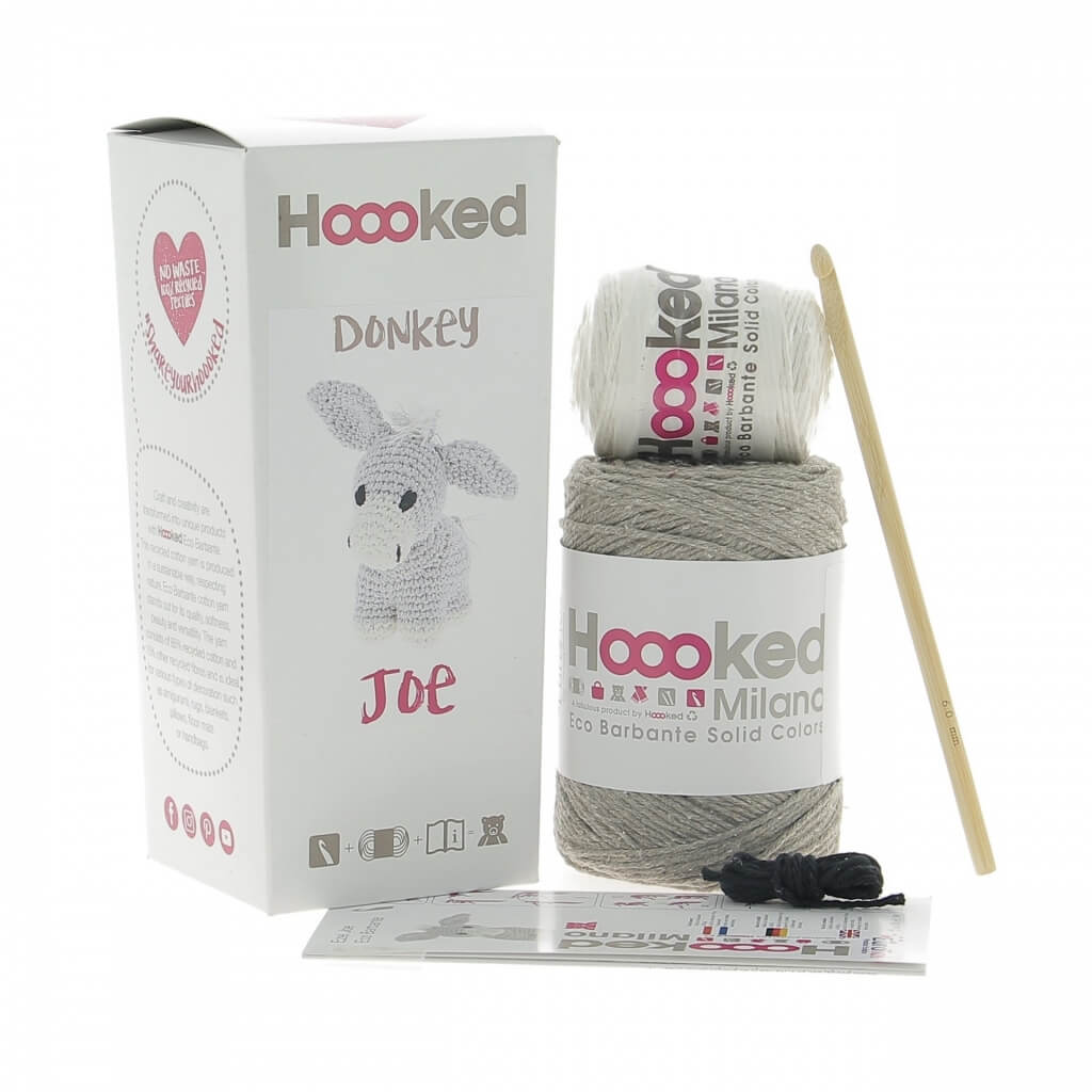Hoooked Amigurumi Esel Joe Häkelset - Hoooked Lieblingsgarn