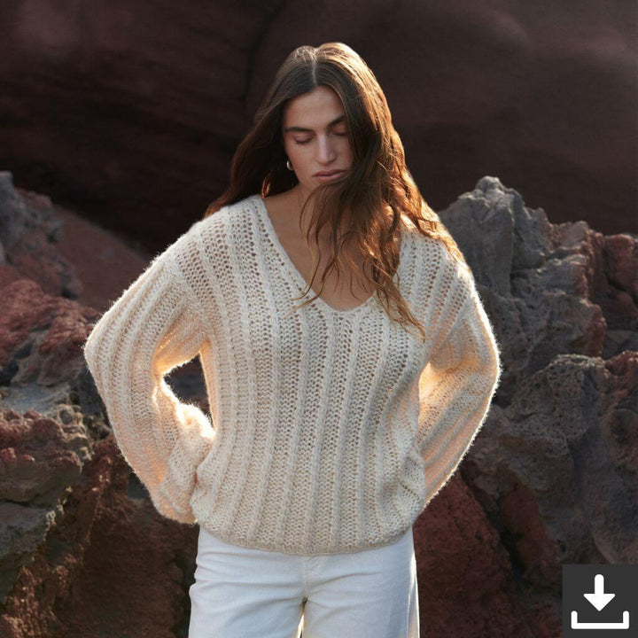 Lana Grossa Pattern Zopfpullover Strickanleitung - Lana Grossa (PDF) Lieblingsgarn