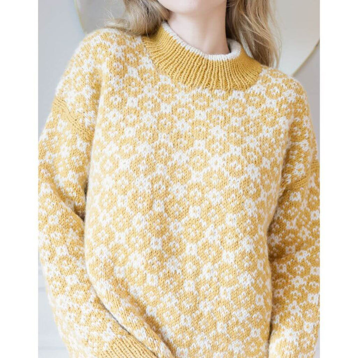 Drops Design Pattern Damen Pullover Dandelion Field Strickset - Drops (PDF) Lieblingsgarn