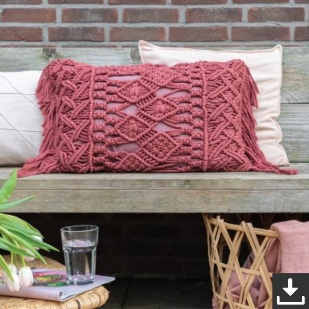 Durable Pattern Daring Diamonds Kissen Durable Rope (PDF) Lieblingsgarn