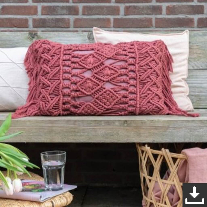 Durable Pattern Daring Diamonds Kissen Durable Rope (PDF) Lieblingsgarn