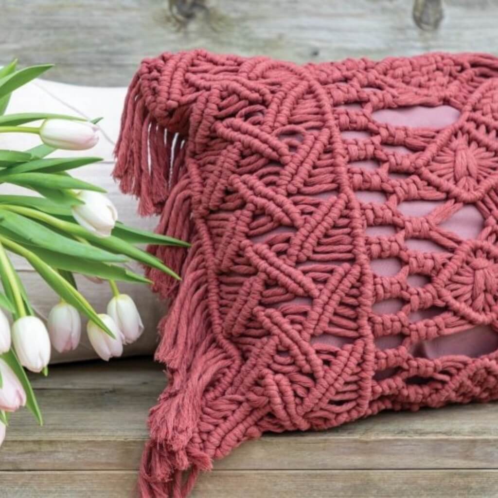 Durable Pattern Daring Diamonds Kissen Durable Rope (PDF) Lieblingsgarn