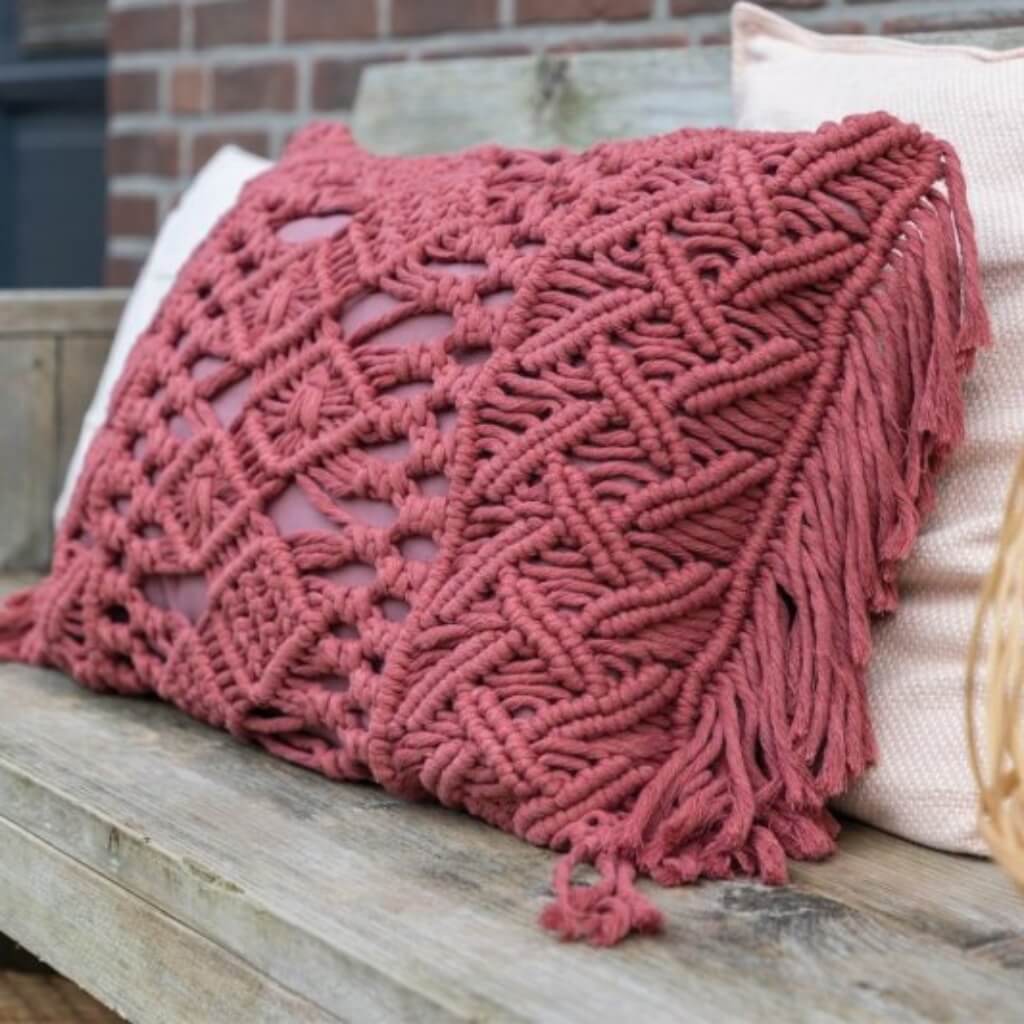 Durable Pattern Daring Diamonds Kissen Durable Rope (PDF) Lieblingsgarn