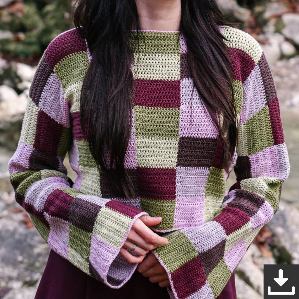 Wisteria Knitting Pattern Pullover Free Flow Sweater Häkelanleitung - Wisteria Knitting (PDF) Lieblingsgarn