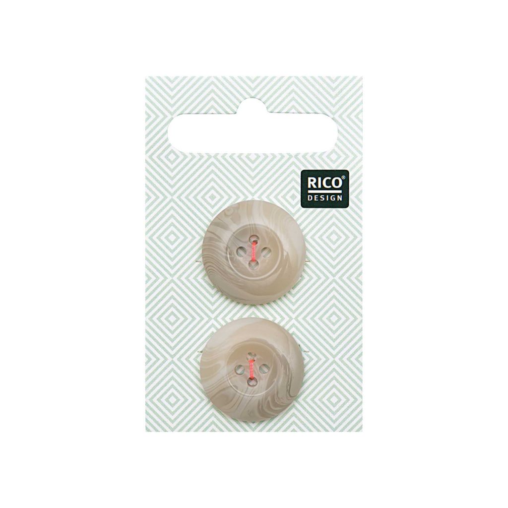 Rico Design Rico Design Knöpfe strukturiert beige 2,2 cm Lieblingsgarn