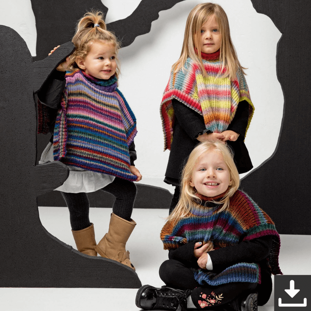 Lang Yarns Pattern Poncho für Kinder Strickanleitung - Lang Yarns (PDF) Lieblingsgarn