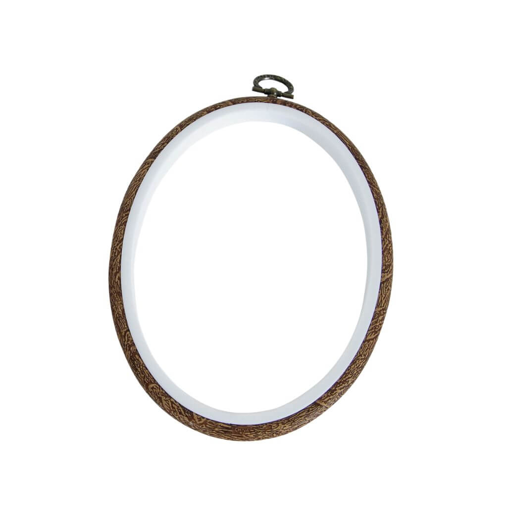 DMC braun / 17,5x13cm DMC Flexirahmen oval Lieblingsgarn