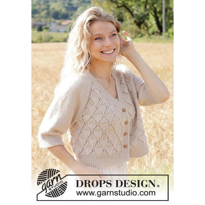 Sand Diamond Cardigan Strickanleitung - Drops Design (PDF) bei bei Lieblingsgarn