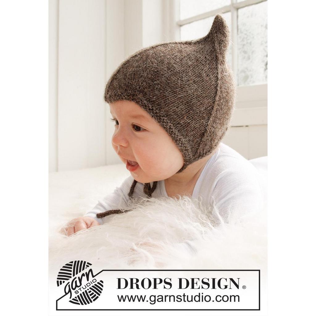 Babymütze mit Ohrenklappen Strickanleitung - Drops Design (PDF) bei bei Lieblingsgarn
