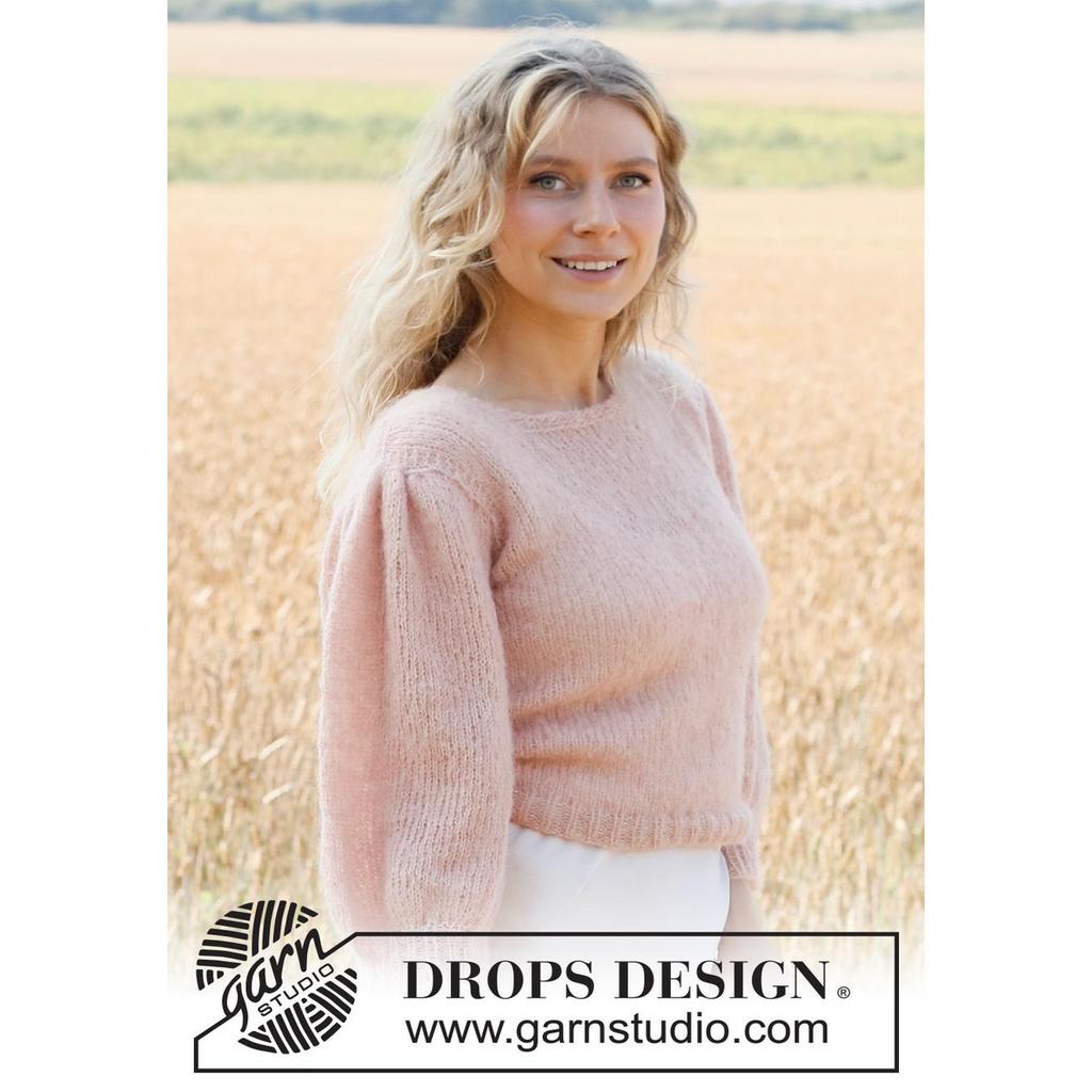 Peaches and Cream Pullover Strickanleitung - Drops Design (PDF)