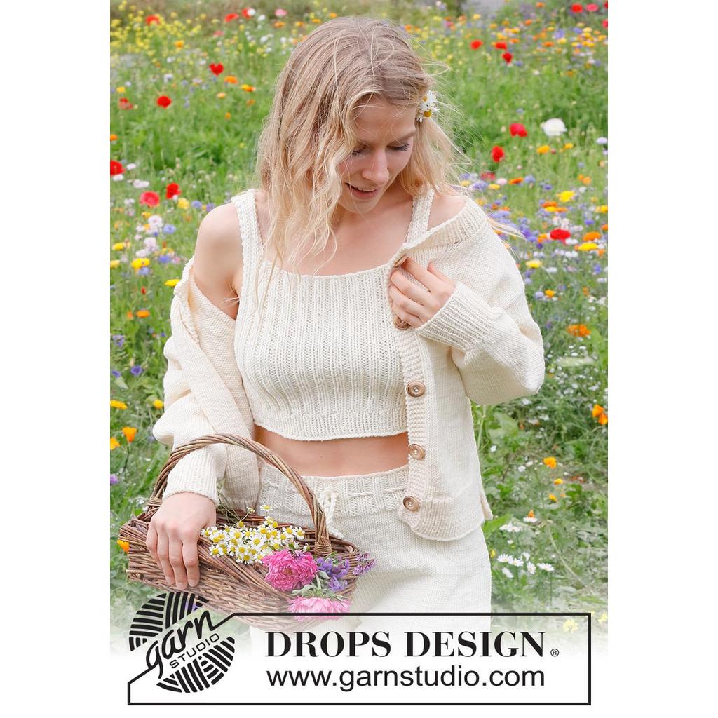 Prairie Rose Cardigan Strickanleitung - Drops Design (PDF) bei bei Lieblingsgarn