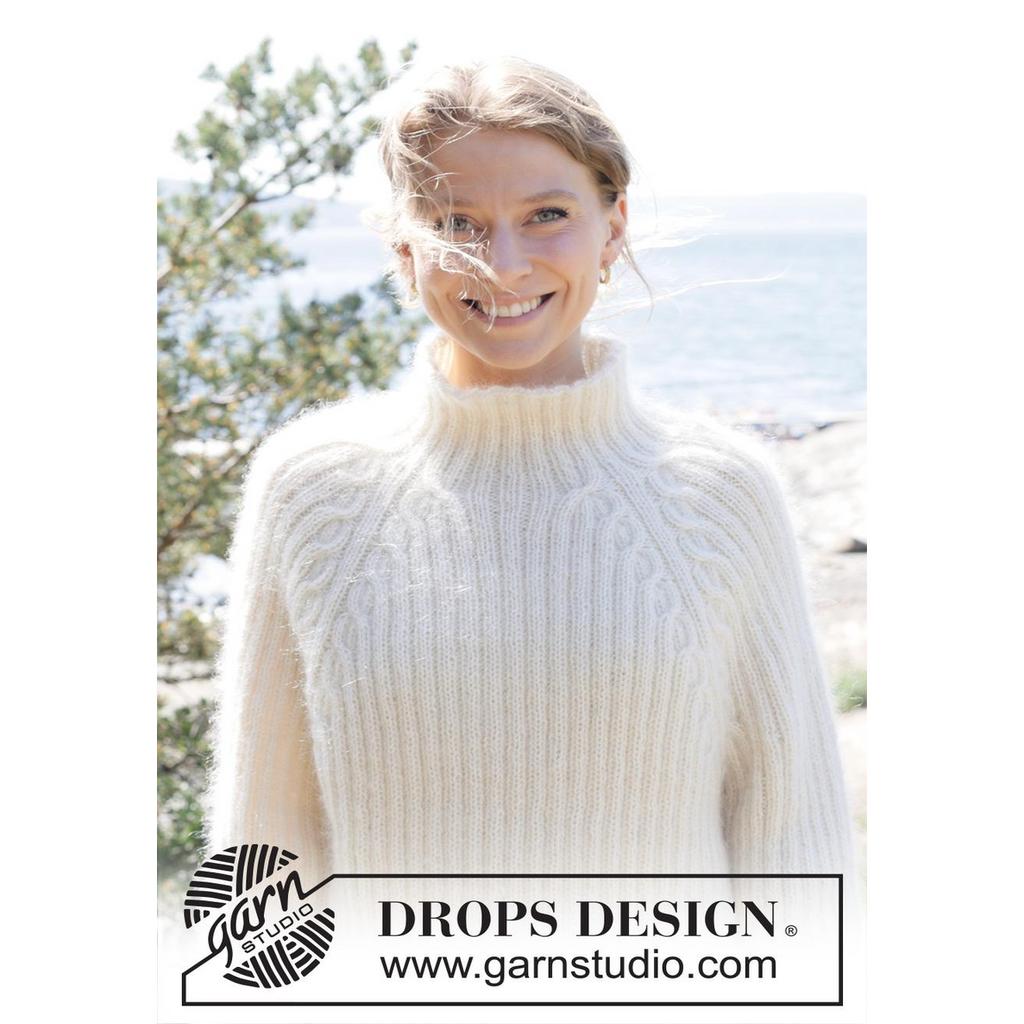 White Heron Pullover Strickanleitung - Drops Design (PDF) bei bei Lieblingsgarn