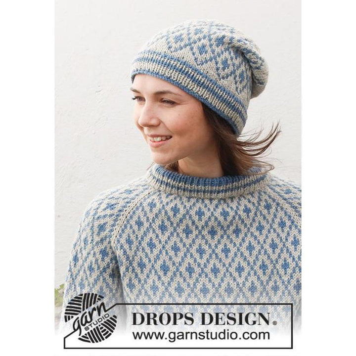 Fjord Mosaic Pullover Strickanleitung - Drops Design (PDF)