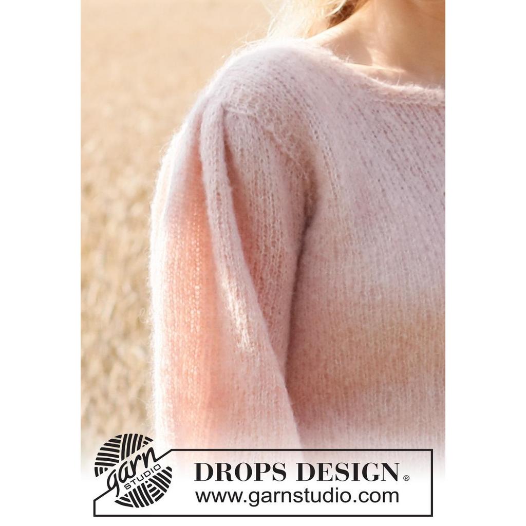 Peaches and Cream Pullover Strickanleitung - Drops Design (PDF)
