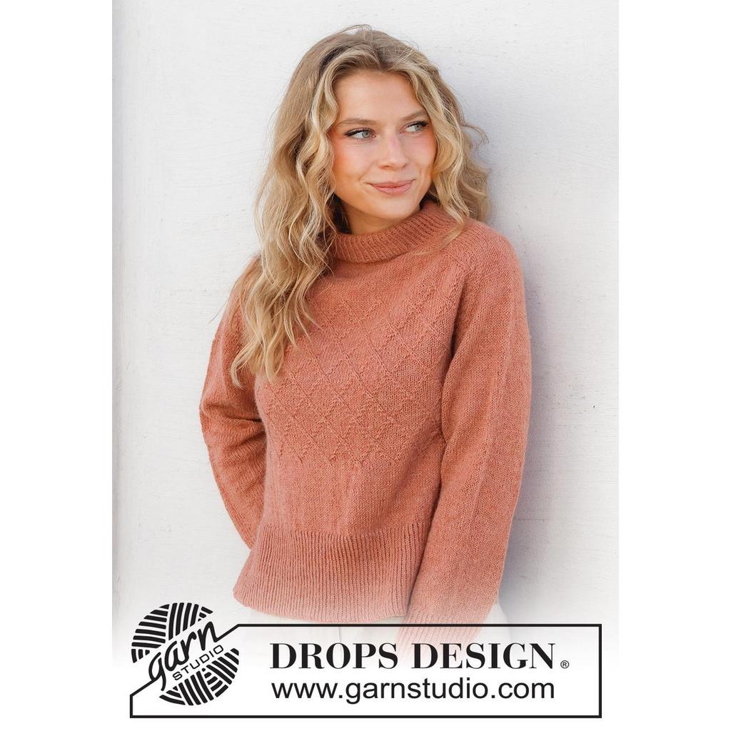 Pullover mit Zopfmuster und Sattelschulter Strickanleitung - Drops Design (PDF) bei bei Lieblingsgarn