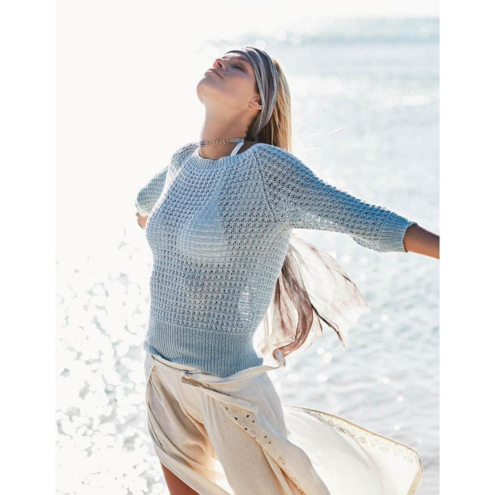 Raglan-Pullover mit ¾ Ärmeln Strickanleitung - Sandnes Garn / Olaug Beate Bjelland (PDF)