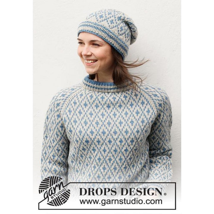 Fjord Mosaic Pullover Strickanleitung - Drops Design (PDF)