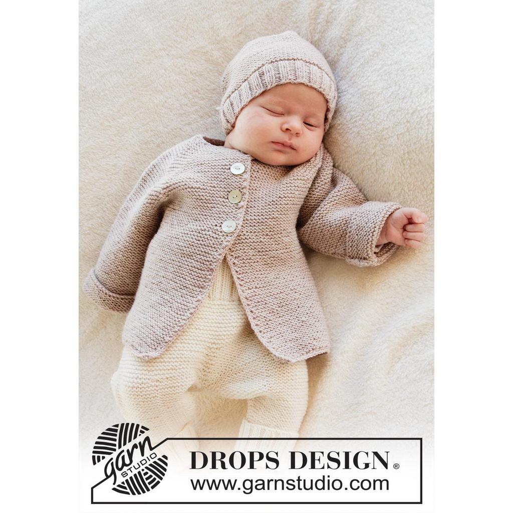 Sleep Tight Baby Strickjacke Strickanleitung - Drops Design (PDF) bei bei Lieblingsgarn