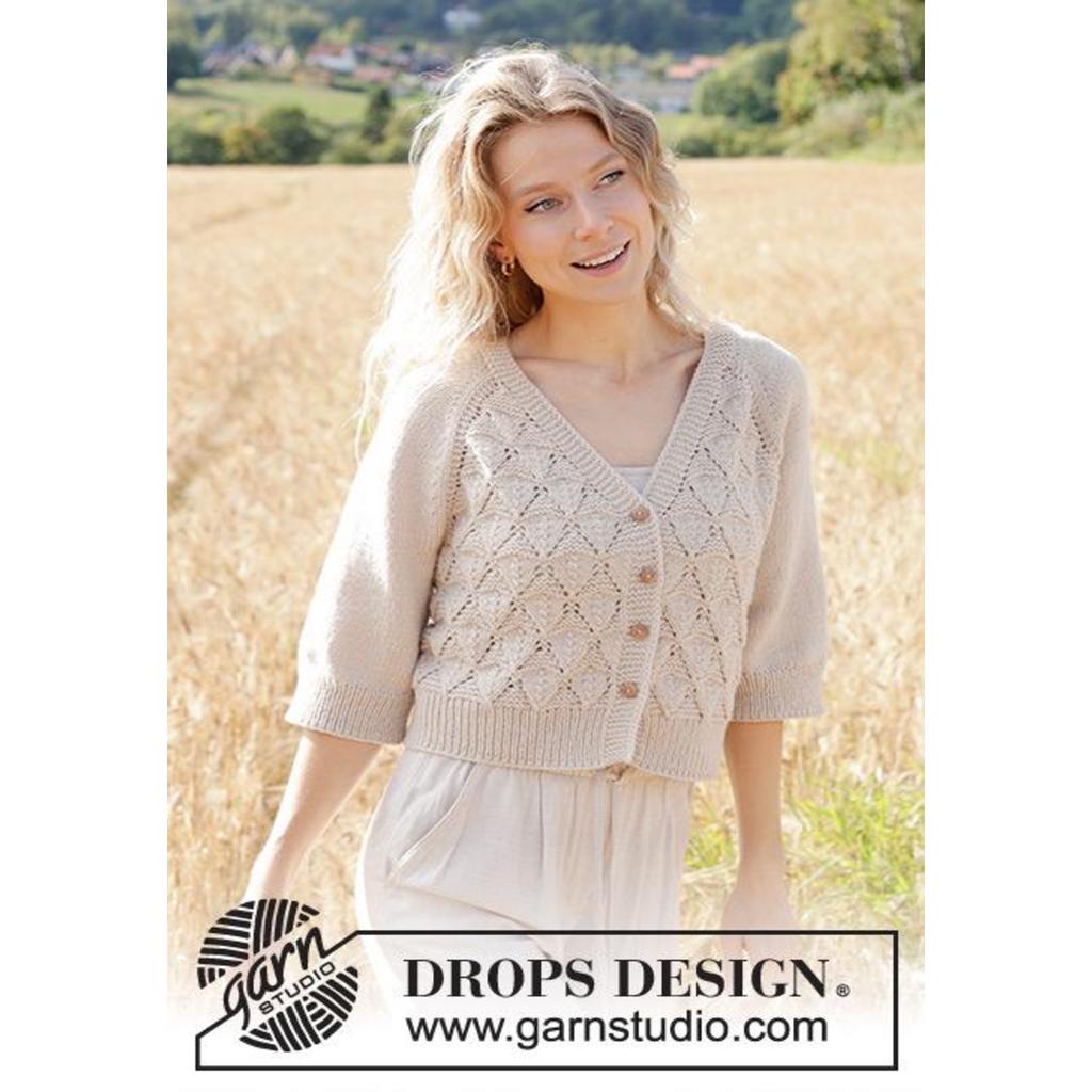 Sand Diamond Cardigan Strickanleitung - Drops Design (PDF) bei bei Lieblingsgarn