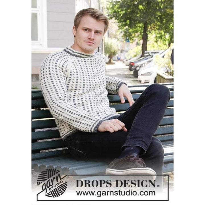 Herren Pullover mit Norwegermuster Strickanleitung - Drops Design (PDF)