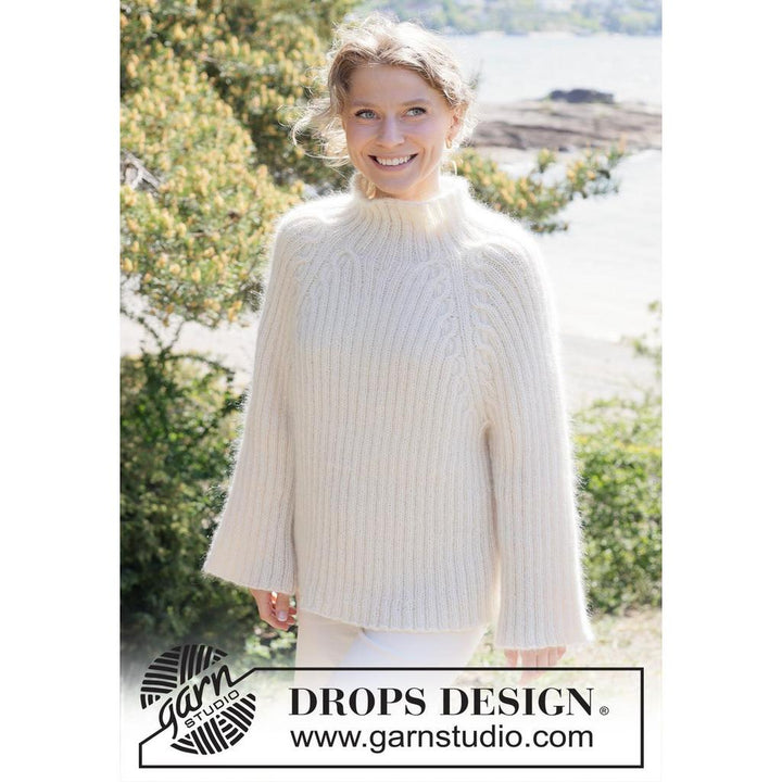 White Heron Pullover Strickanleitung - Drops Design (PDF) bei bei Lieblingsgarn